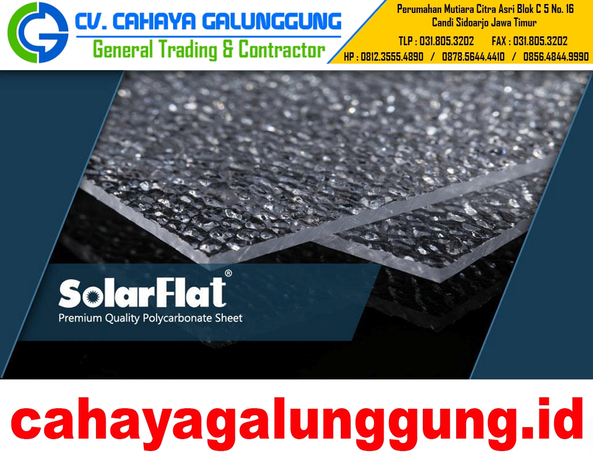  Harga  Atap  Transparan  Solarflat Terbaru CV CAHAYA GALUNGGUNG