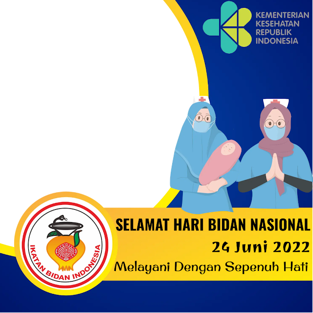 Frame Twibon Hari Bidan Nasional 24 Juni 2022