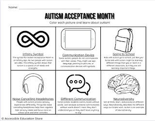 Autism Acceptance Month Coloring Page