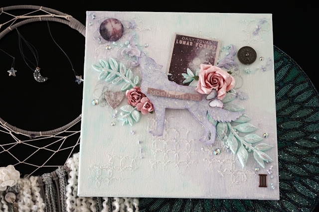 Moon Child: A Boho Mixed Media Canvas | Alice Scraps Wonderland