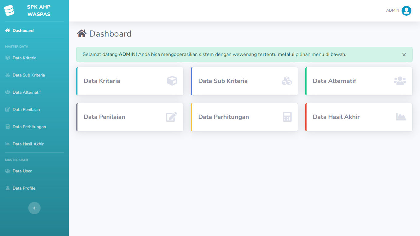 Aplikasi Sistem Pendukung Keputusan Pemilihan Karyawan/Pegawai Terbaik Metode AHP Dan WASPAS - SourceCodeKu.com