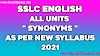 10th Std English Synonyms For All The Lessons As Per The New Reduced Syllabus-2022 | brightboard.net | MOON BOSS