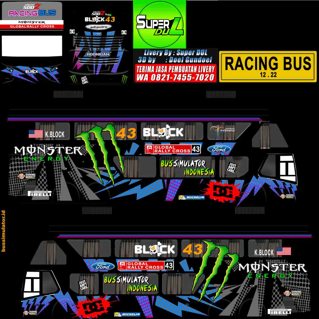 livery bussid sdd monster energy