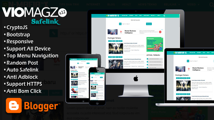 Viomagz Safelink V Stressthinking Responsive Blogger Template 