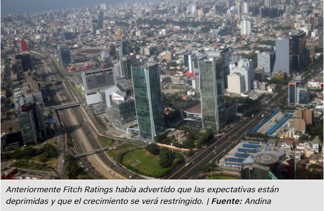 Fitch Ratings bajó calificación de Perú de estable a negativa, poniendo en riesgo la inversión y el crecimiento económico