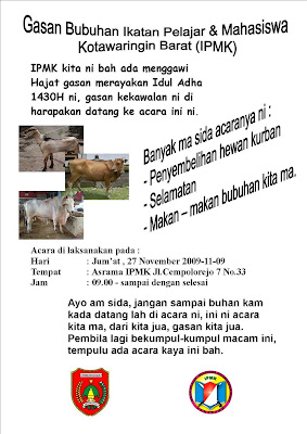 Gambar Foto Pamflet Kegiatan Kurban