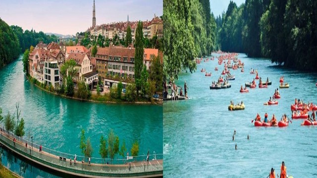 7 Potret Sungai Aare Di Swiss, Lokasi Tempat Putra Ridwan Kamil Menghilang