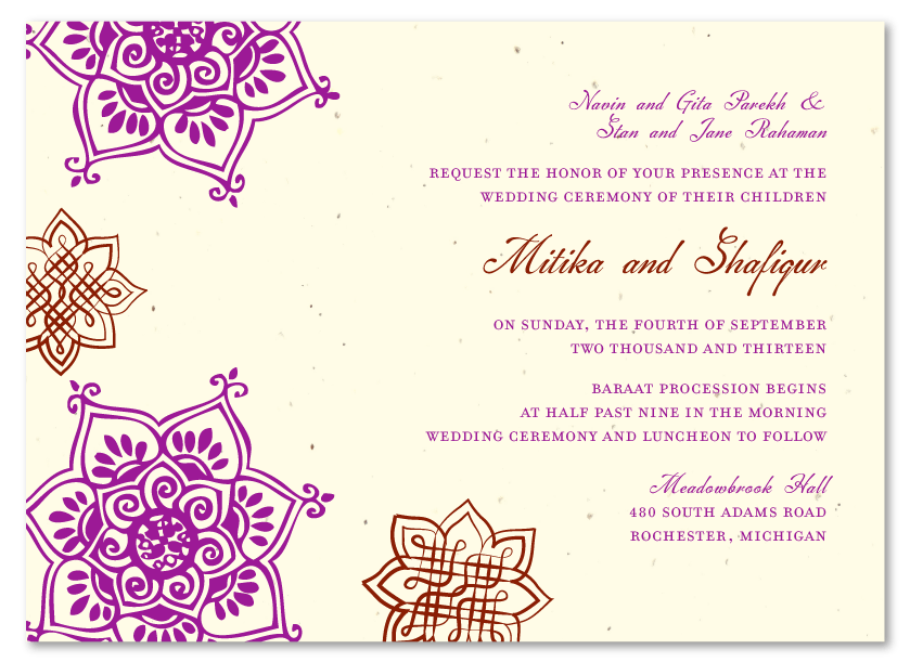 Wedding invitations from usa