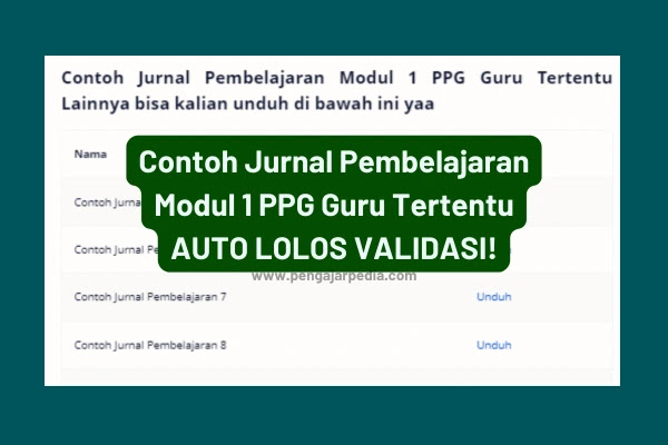 Contoh Jurnal Pembelajaran Modul 1 PPG Guru Tertentu Auto Lolos Validasi - www.pengajarpedia.com