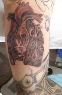 Anatomical Realistic Heart Tattoo Design