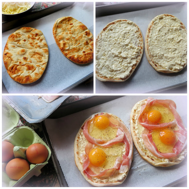 Croque Madame Pizzas