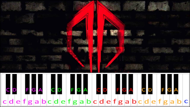 Annihilate by Destroid Piano / Keyboard Easy Letter Notes for Beginners