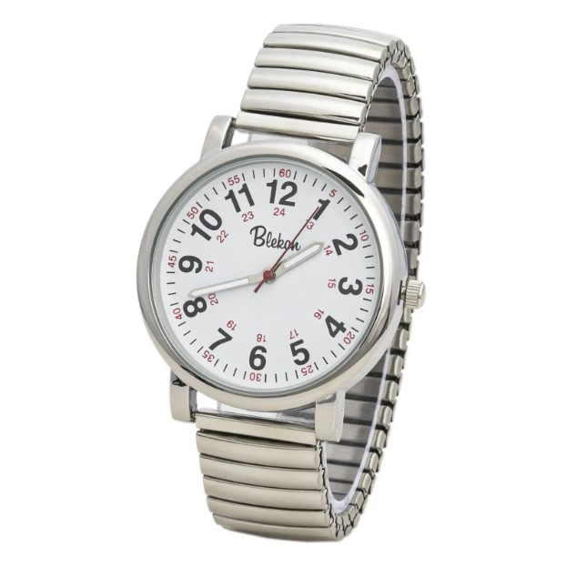 Blekon Original Nurse Watch – Silver Stretch Band