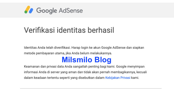 Cara verifikasi identitas adsense dengan KTP kartu tanda pengenal nasional, cara verifikasi identitas adsense menggunakan KTP, ID verification adsense