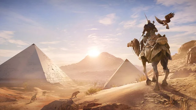 Free EGYPT Assassins Creed Origins  Game wallpaper. Click on the image above to download for HD, Widescreen, Ultra HD desktop monitors, Android, Apple iPhone mobiles, tablets.