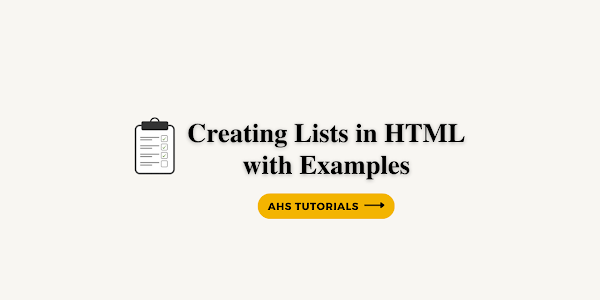 How to Create Lists in HTML