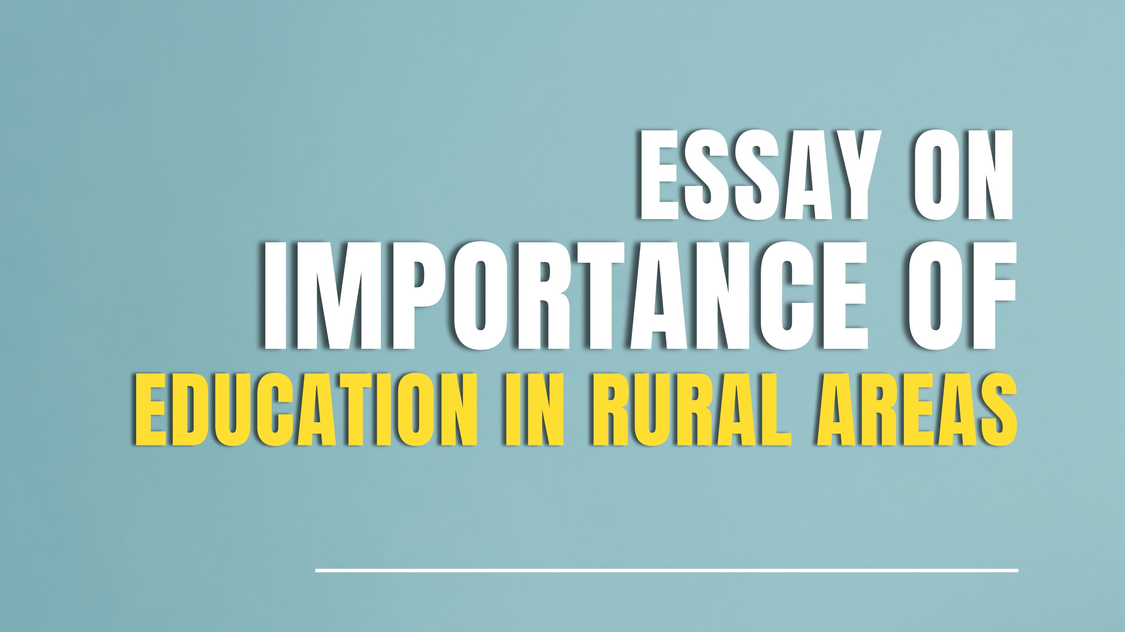 conclusion of rural areas essay