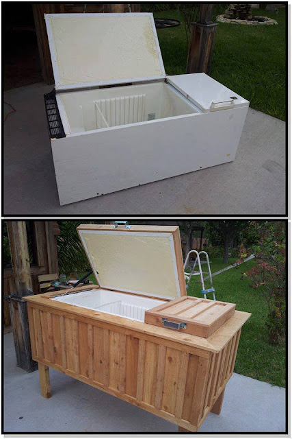 Amazing Creativity: Old Fridge Into Patio Cooler