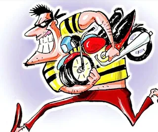 लॉक डाउन के दौरान अज्ञात चोरों ने बाईक को बनाया निशाना