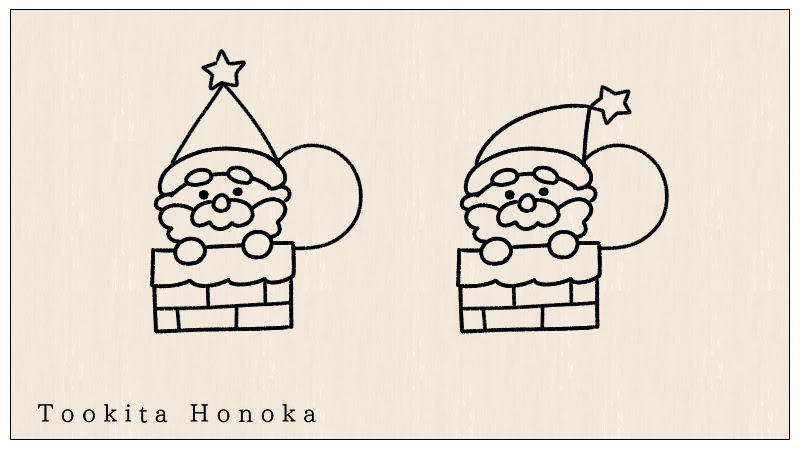 簡単かわいい サンタクロースのクリスマスイラストの描き方 手書き ボールペン 手帳用 How To Draw Santa Claus 遠北ほのかの イラストサイト