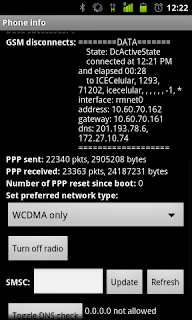 phone info, secre codes, android, ping google, dns, network modes