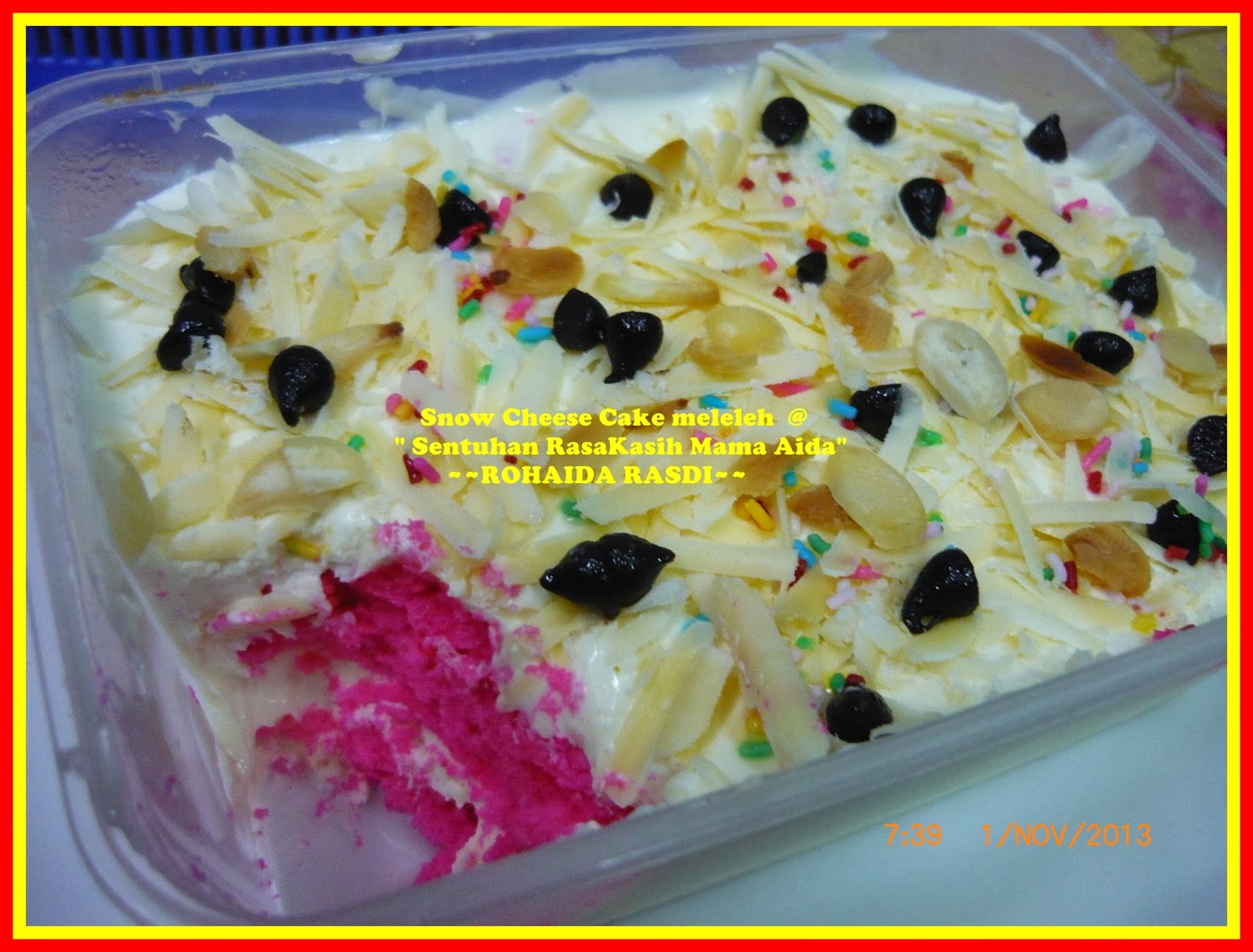 "Sentuhan RasaKasihMama": Snow Cheese Cake Meleleh 