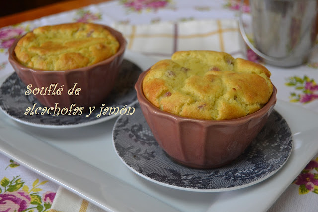 SOUFLÉ DE ALCACHOFAS CON JAMÓN  