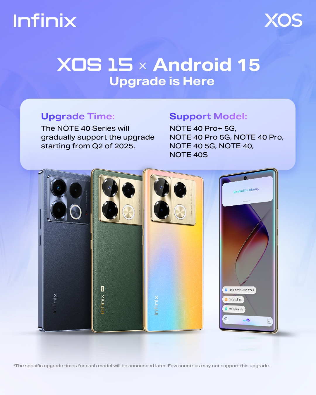 Infinix Note 40 Series Dapat Pembaruan Android 15 & XOS 15