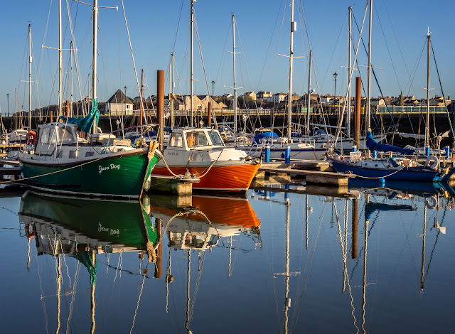 Photo of reflections at Maryport Marina