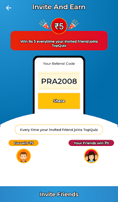 TopQuiz referral code