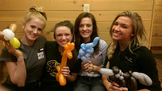 Girls Loving their Custom Balloon Animals