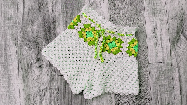 Paso a paso para tejer los cuadros de la abuela y crear un hermoso pantalón short a crochet.