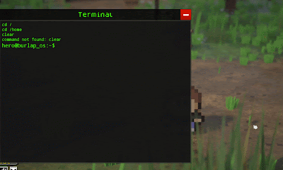 The game is built with the challenge to make a terminal usable by gamepad.