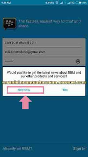 Cara Membuat Akun BBM Baru - Contoh Buat Akun Email BBM ID