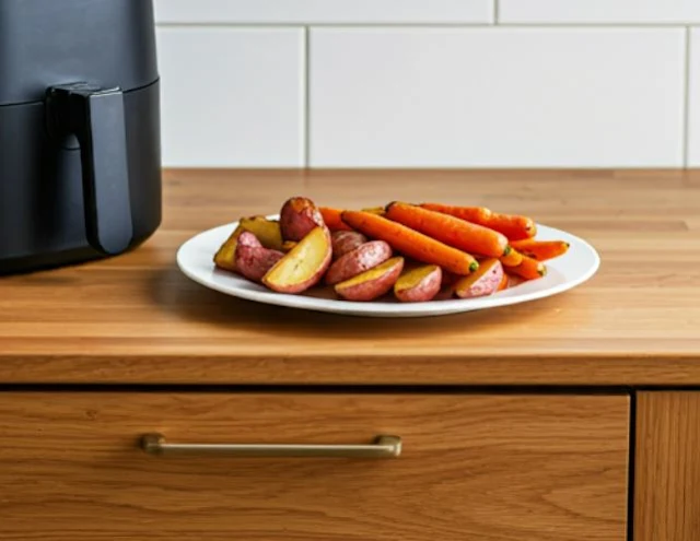 Air fryer Roast Carrots and Red Potatoes