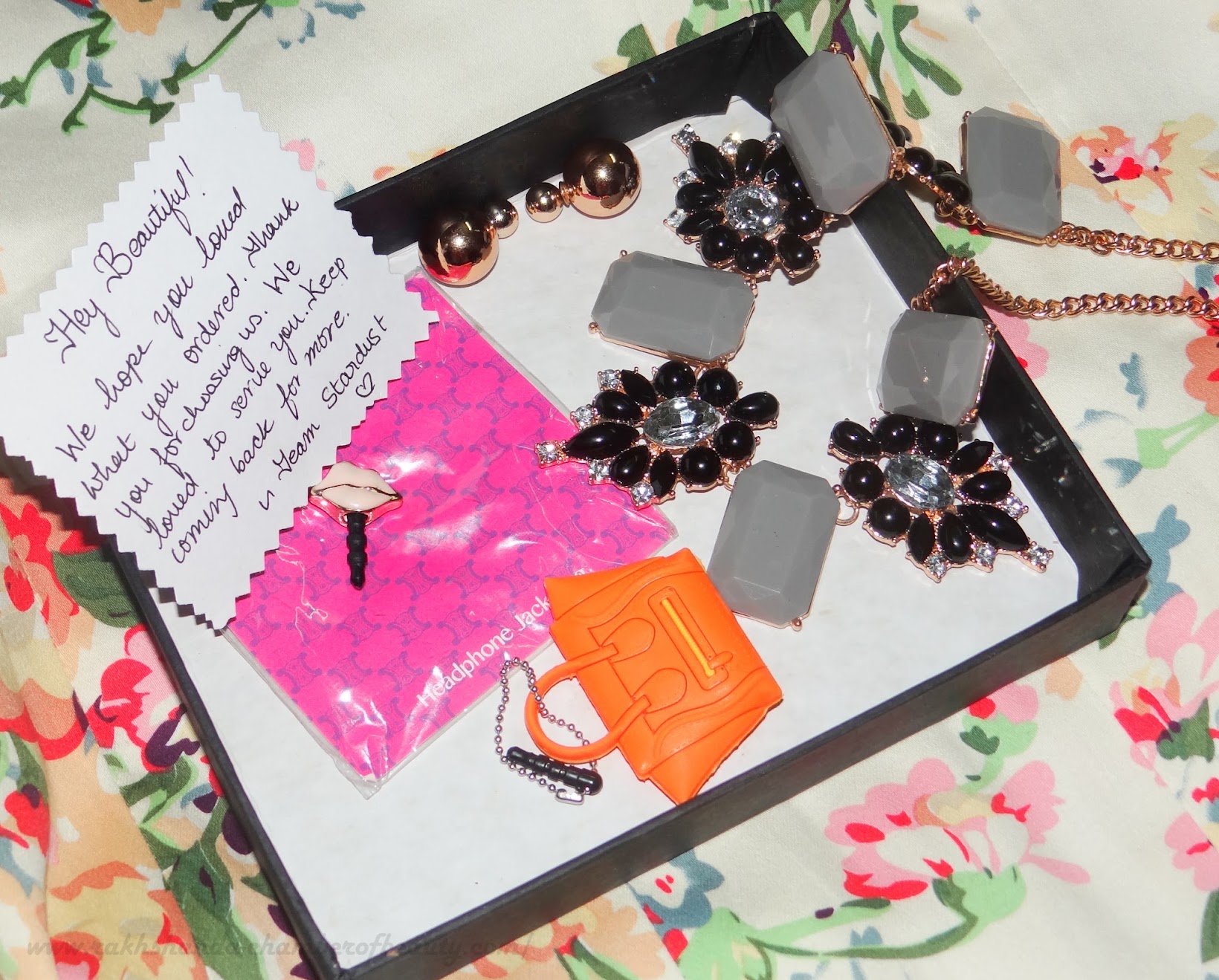 Fashionable accessories from Stardust- review, Indian fashion blogger, Chamber of Beauty