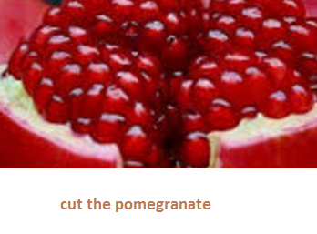 cut the pomegranate