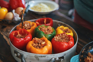 Stuffed Bell Pepper Recipe | Baked Bell Pepper Recipe