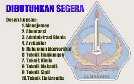 LOWONGAN  : Dosen Universitas Pandanaran Semarang