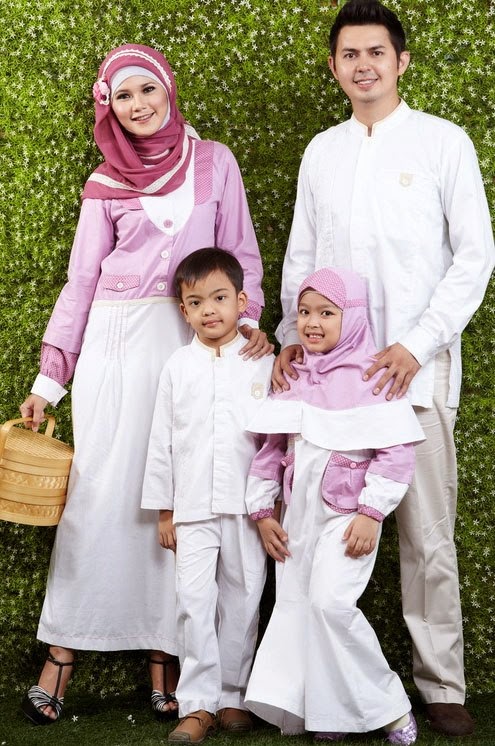 10 Baju  Muslim  Couple  Ayah Ibu dan Anak  Terbaru