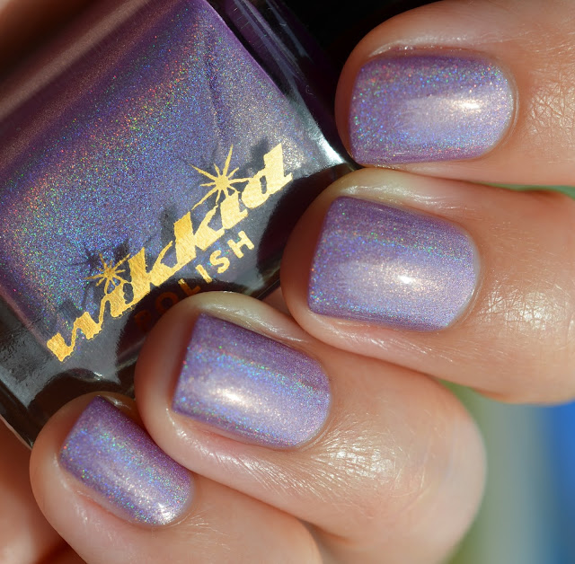 lilac holographic nail polish