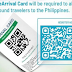 INCOMING TRAVELERS TO THE PHILIPPINES NEED TO SECURE EARRIVAL CARD STARTING NOVEMBER