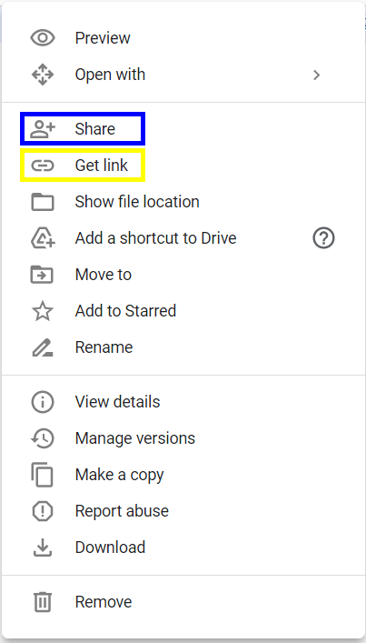 file operations on google drive