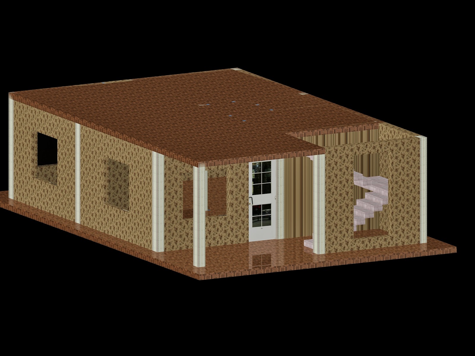 Civil Engineering PlayGround My First Autocad 3D House 