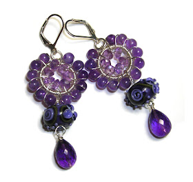 'Violet Whisper' Earrings by Janine Byrom