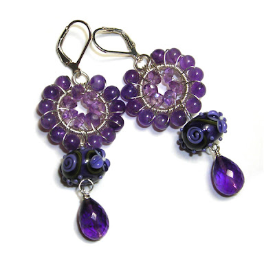 'Violet Whisper' Earrings by Janine Byrom