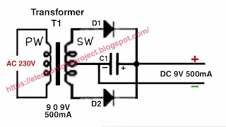 <img src="image_ac 230v to 9v dc 500mA converter circuit diagram.jpg" alt="Ac 230v To 9vdc 500MA Converter Circuit Diagram">