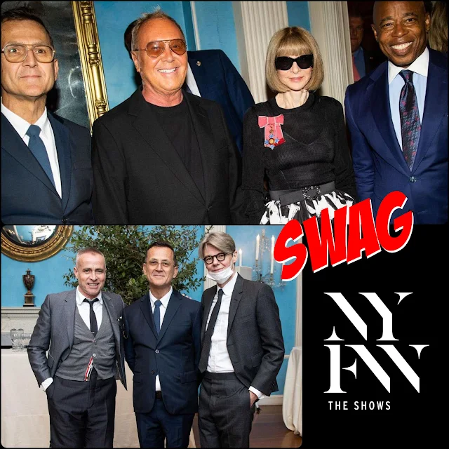New York Mayor Eric Adams, Anna Wintour, Steven Kolb, Michael Kors, Thom Browne - NYFW 2022