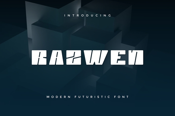 Download Razwen Modern Futuristic Font -  Fontsave