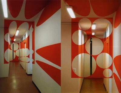 optical illusions are integrated in interior designs